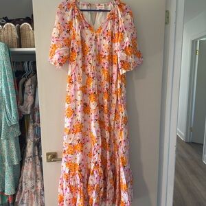 Ivy City Co Vibrant Floral Long Sleeve Dress